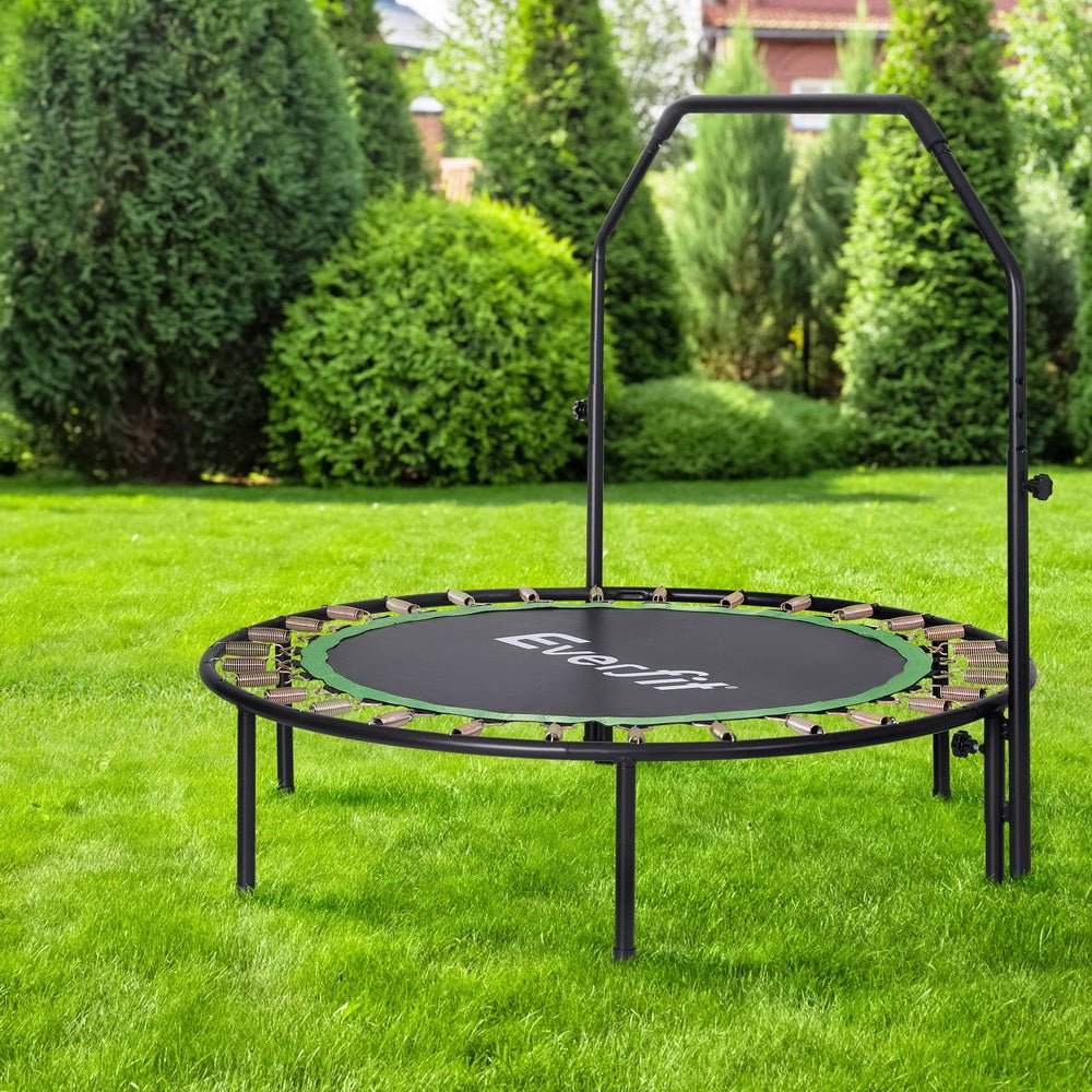 Everfit 48 Round Trampoline in Green for kids fun indoor/outdoor bouncing activities.