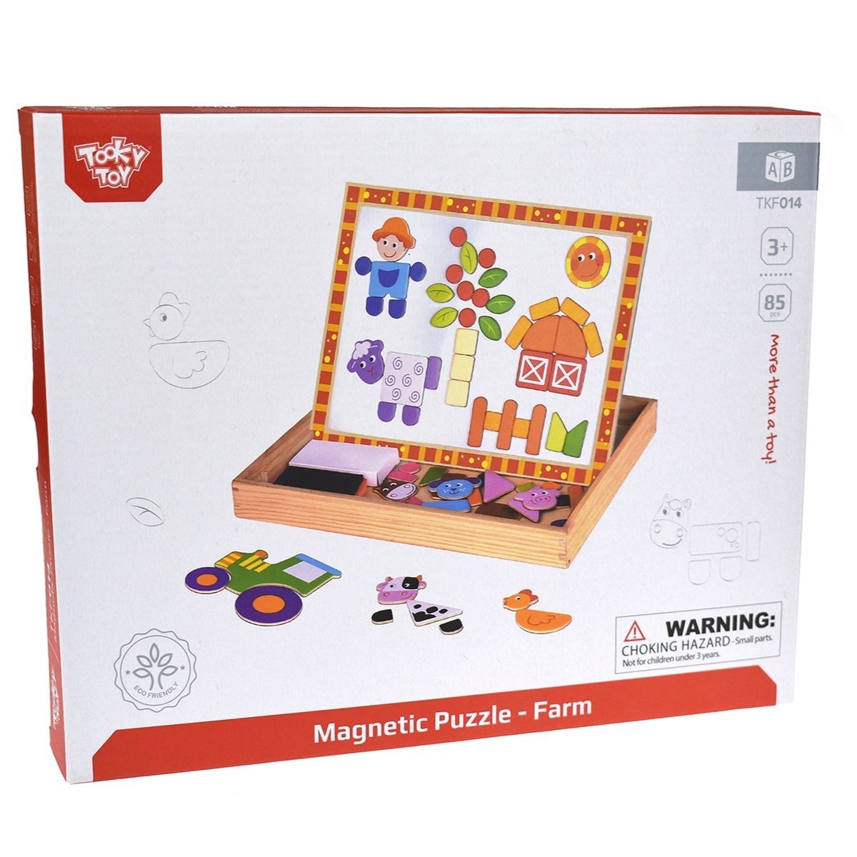 Farm puzzle magnetic whiteboard chalkboard for educational play and creativity at home.