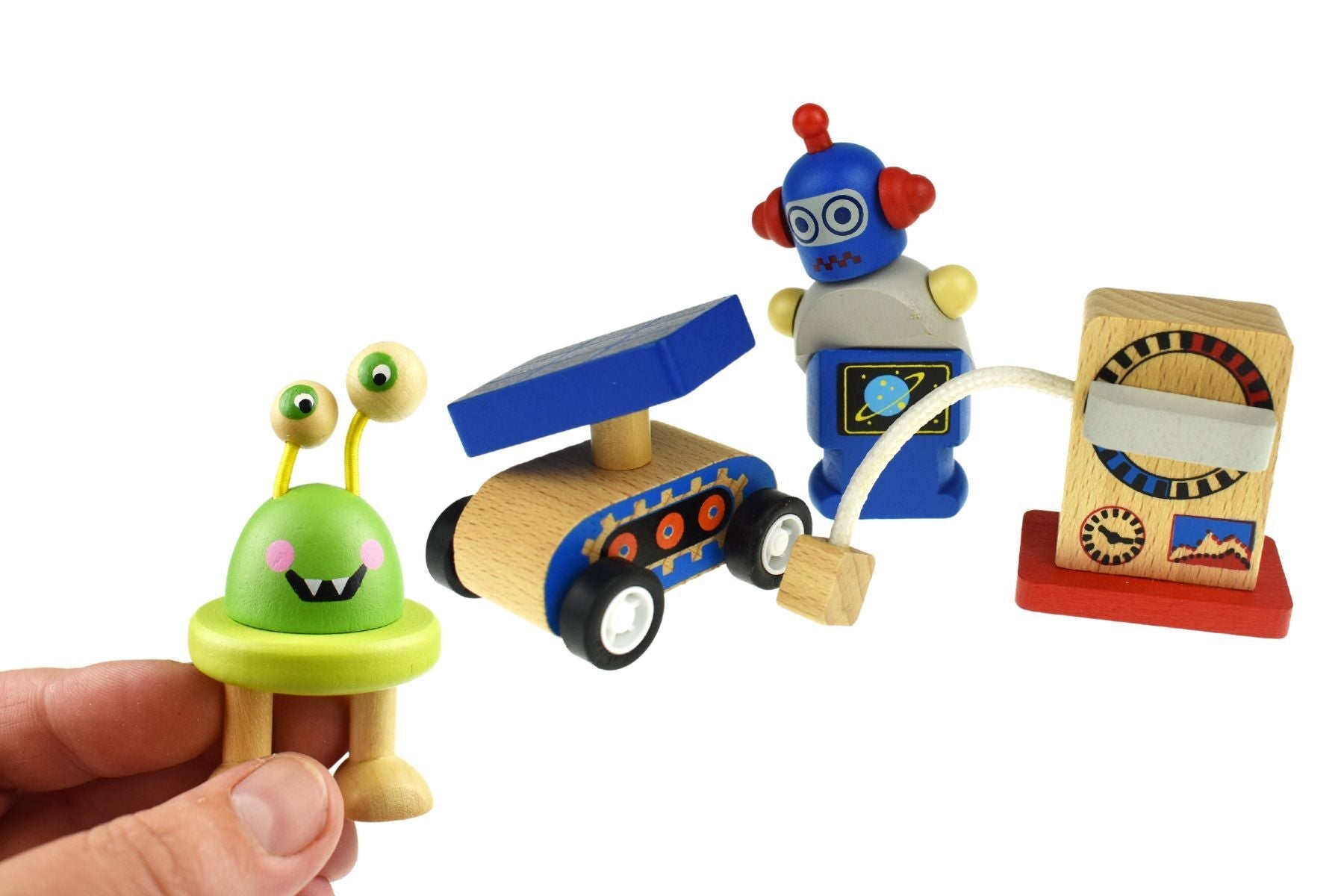 Flying Saucer Toy Play Set Wooden - Kids Mega Mart