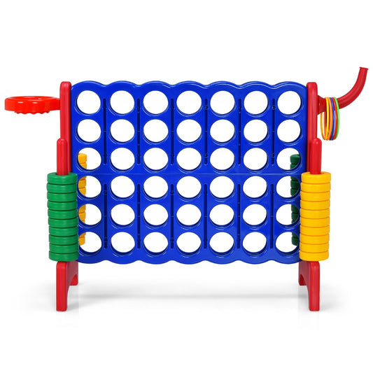Giant 4-in-1 Connect Four Game Set with Basketball | Red Yellow