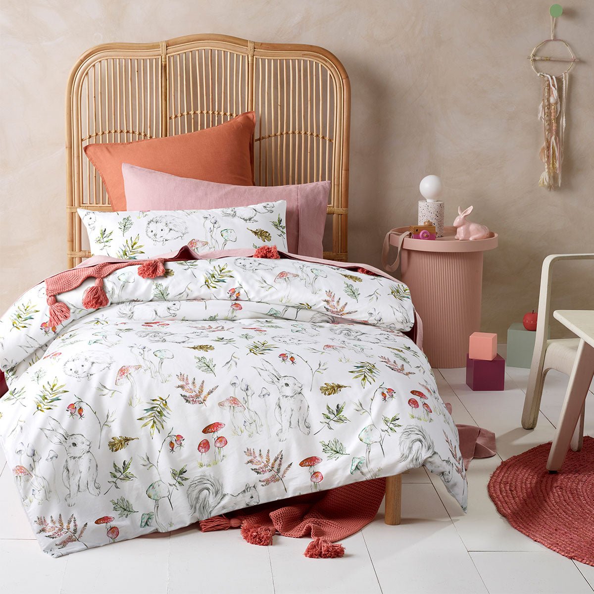 Colorful digital printed quilt cover set for kids double bed, ideal for story time.