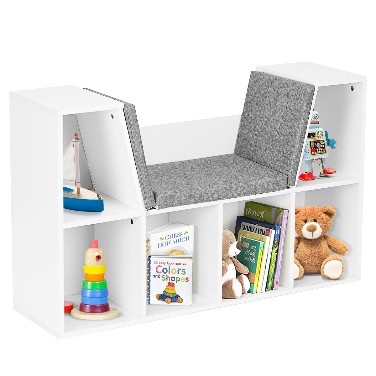 Multifunctional Organizer Bookshelf for Living Room