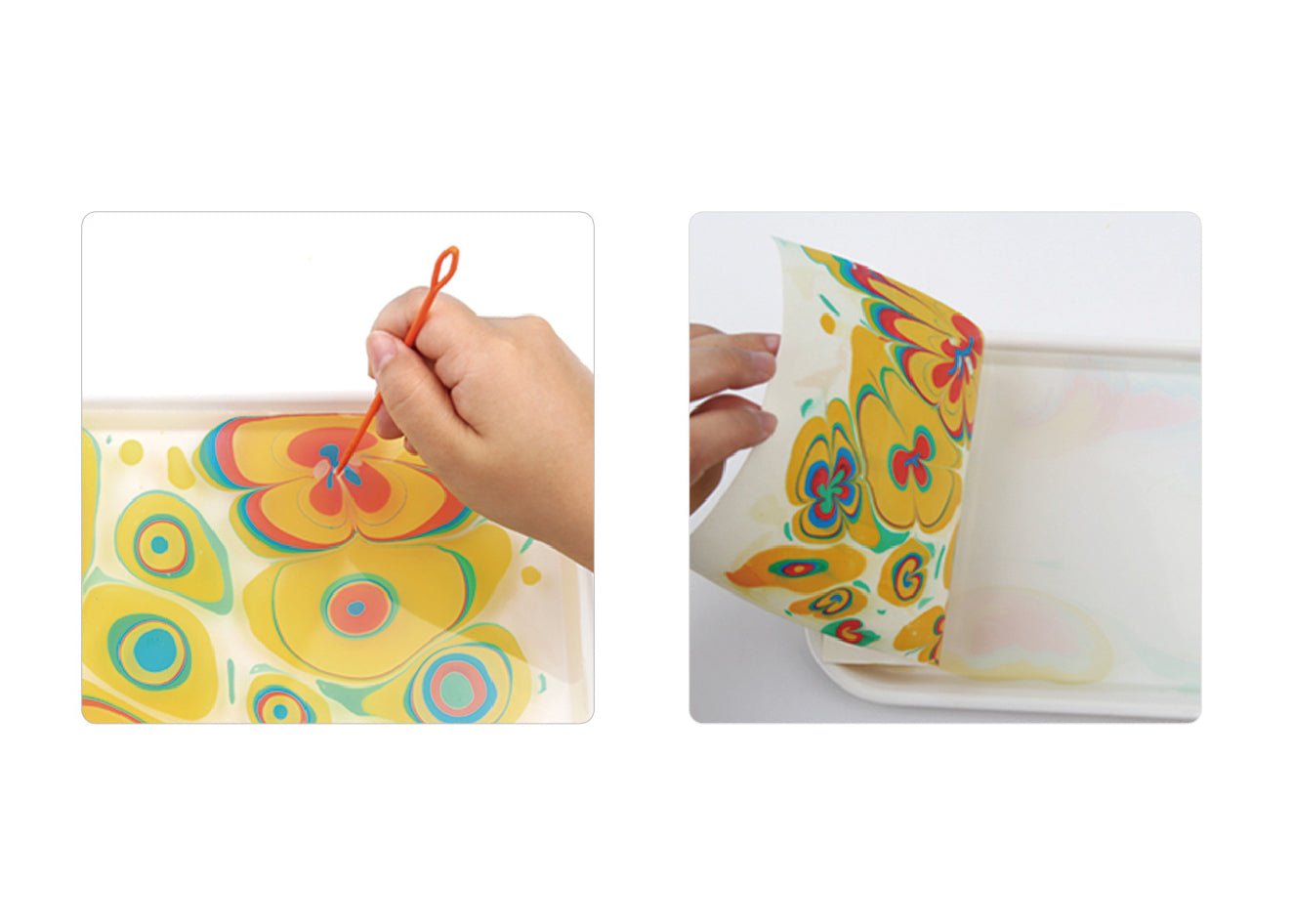 JarMelo 12-color marbling paint kit for kids creative art projects at home.