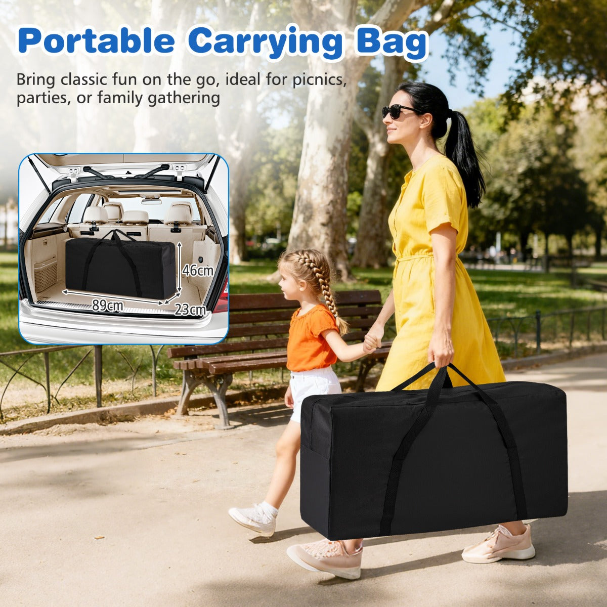 Jumbo 4-in-1 Game | Ring Toss Basketball Drop Win Red Navy