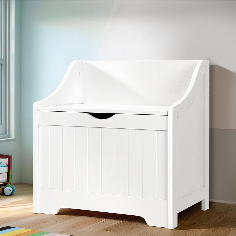 Keezi Kids Toy Box Chest | Organize childrens toys and clothes in handy square storage. Keezi Kids Toy Box Chest | Organize childrens toys and clothes in handy square storage.