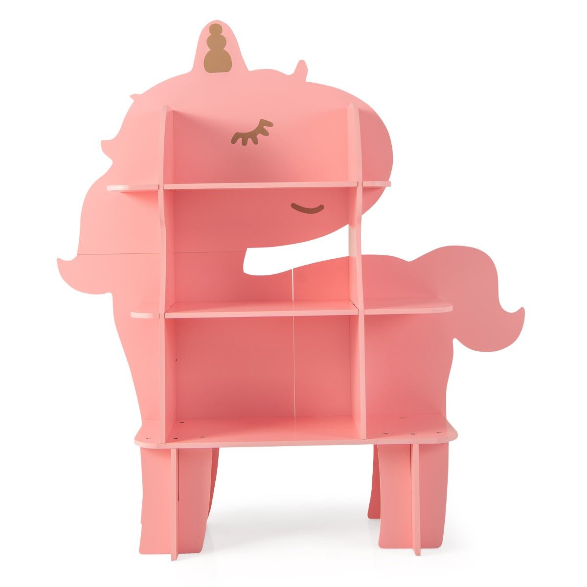 Pink Unicorn Bookcase with 3 tiers | Fun storage solution for kids bedroom décor