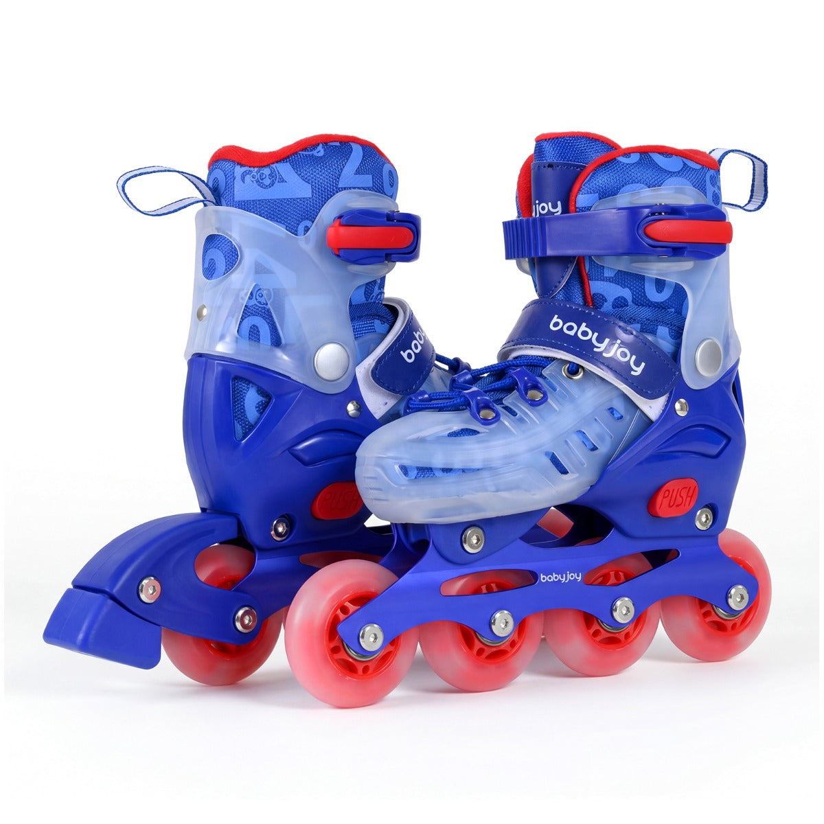 Blue Light-Up Inline Skates | Adjustable Kids Roller Skates | S