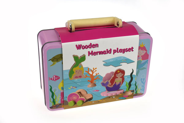 Mermaid Puzzle Playset in Tin Case - Kids Mega Mart