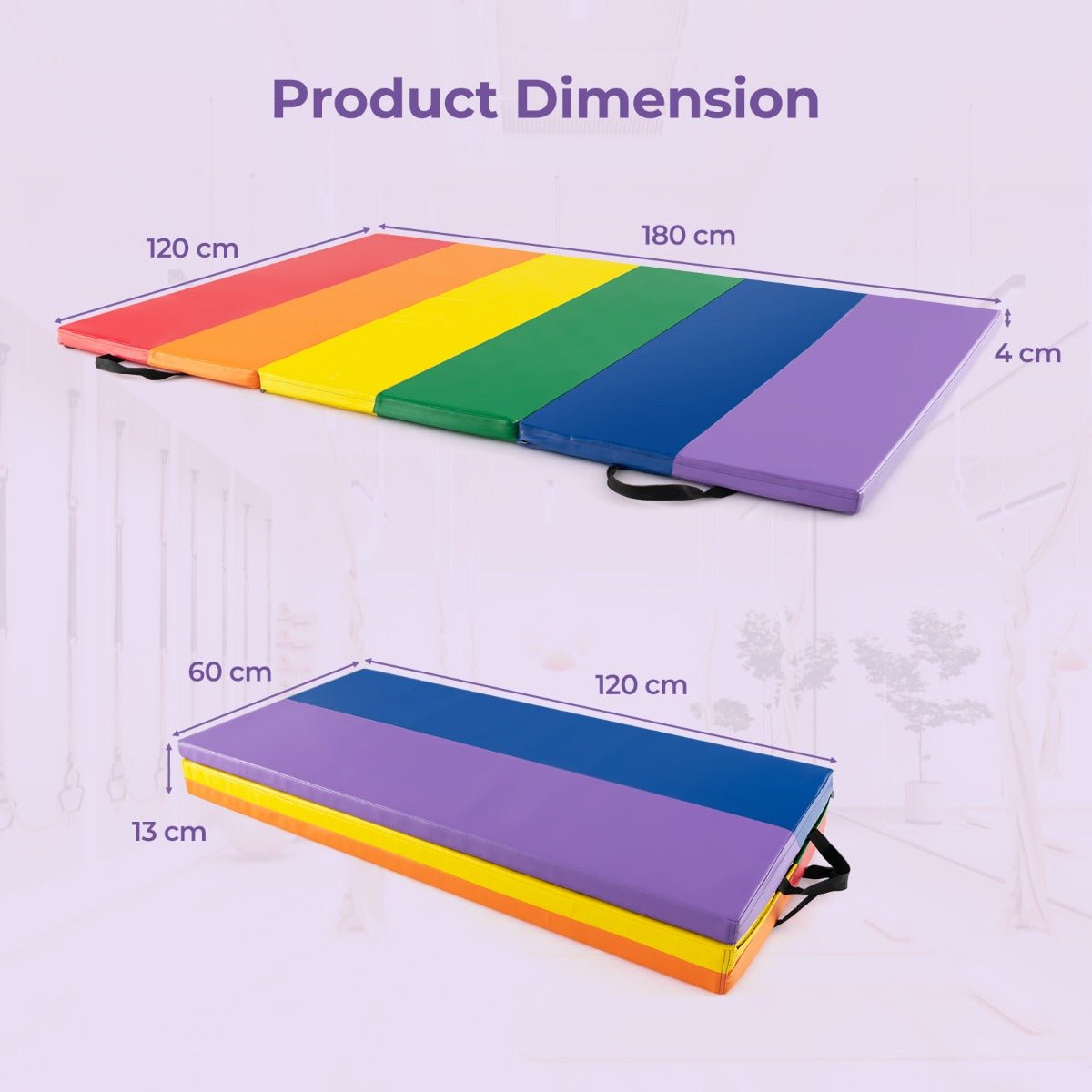 Multi Colour Foldable Gymnastics Mat - Kids Mega Mart