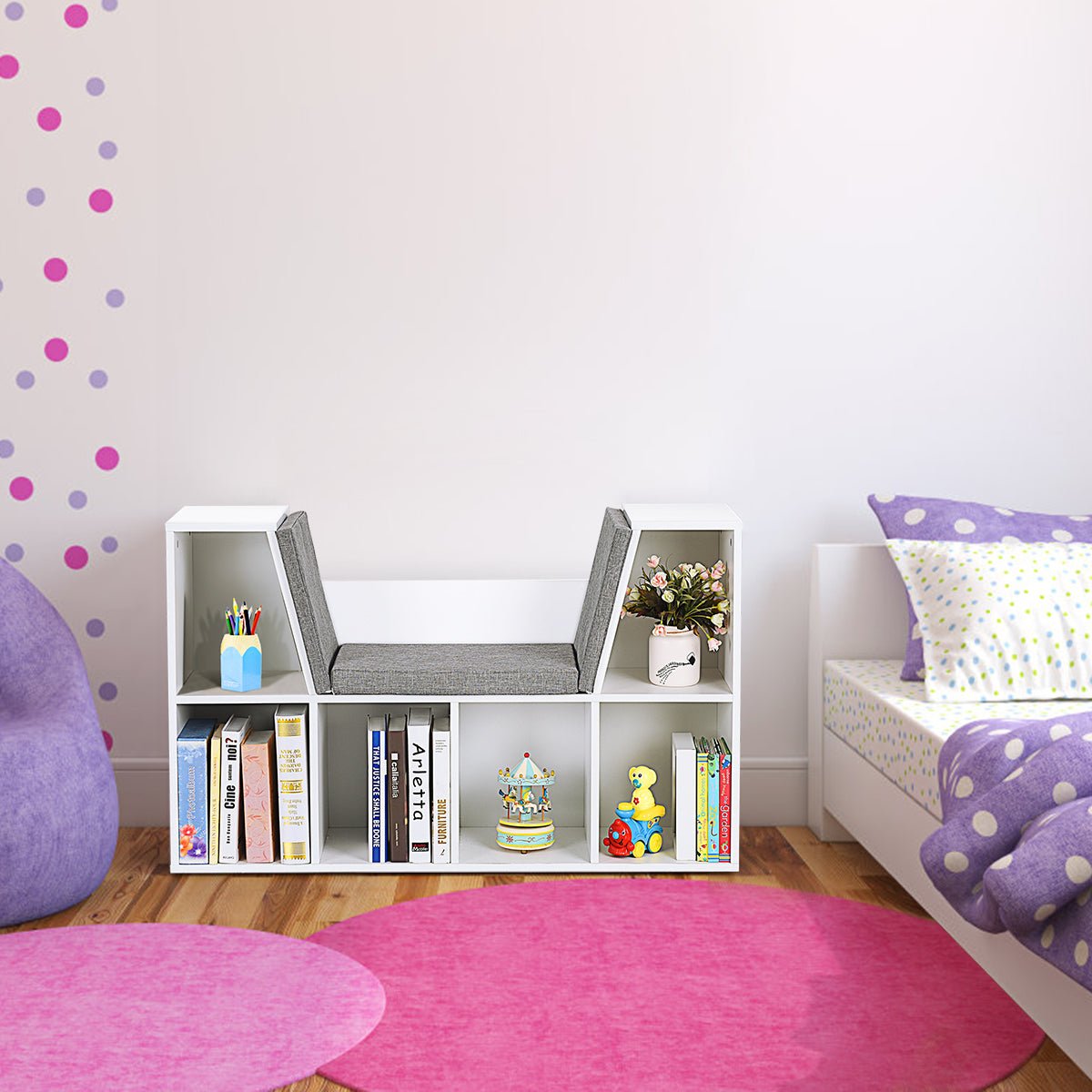 Multifunctional Organizer Bookshelf for Living Room - Kids Mega Mart