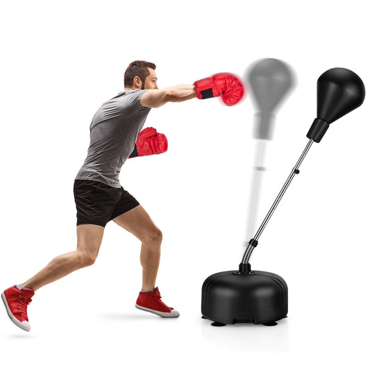 Black Adjustable Height Punching Bag Stand | 4 Position Family