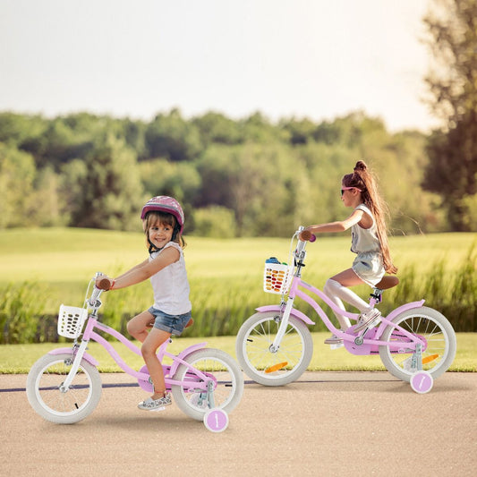 Kids Bike | Purple 12" Adjustable Handlebars & Dual Brakes
