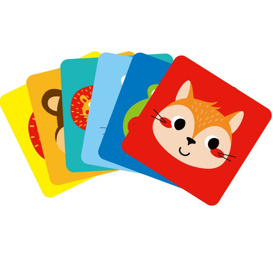 Colorful animals stacking game for childrens interactive home play- educationally engaging and fun.