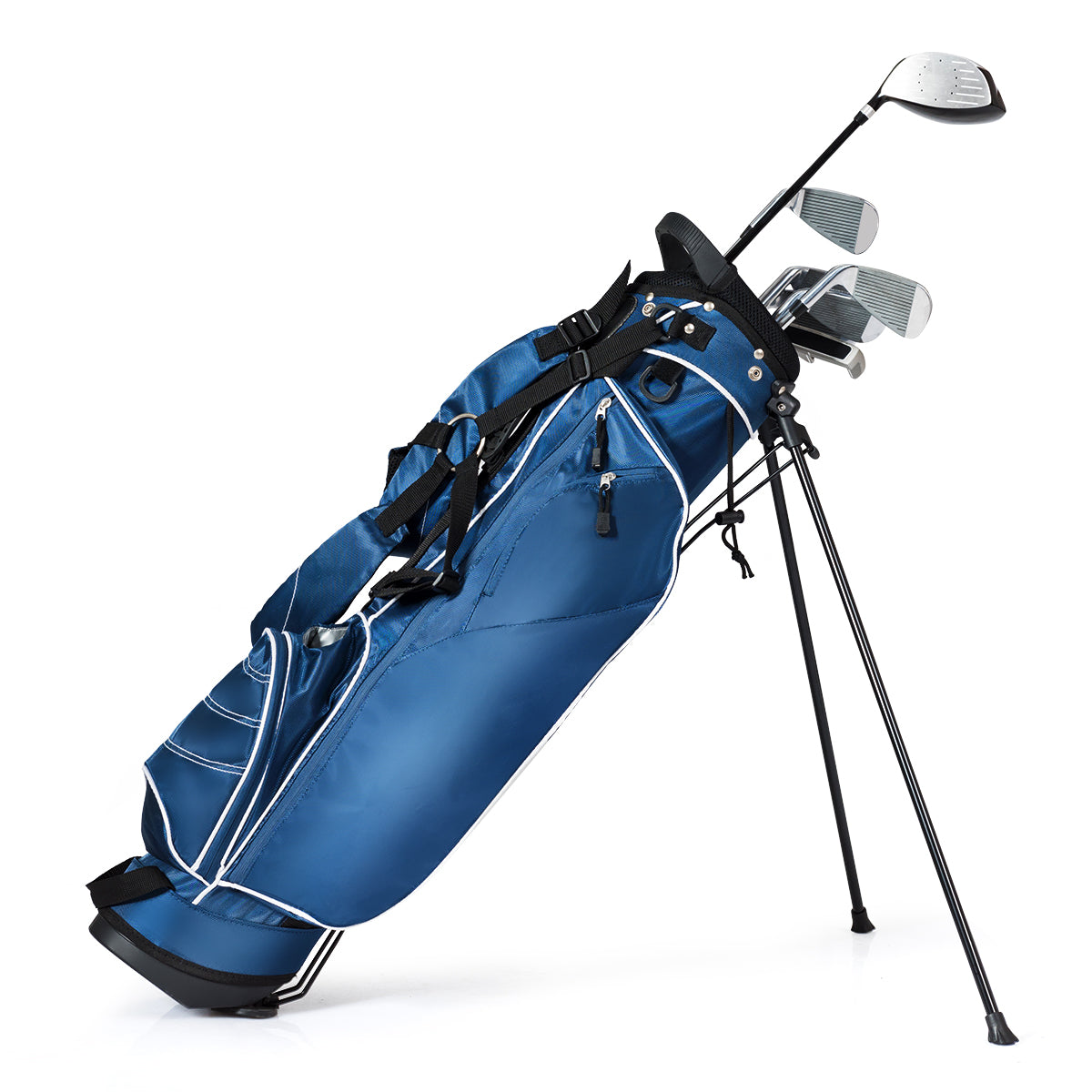 Ultra Lightweight 3.5lb Golf Bag 4 Way Dividers Blue Stand Bag