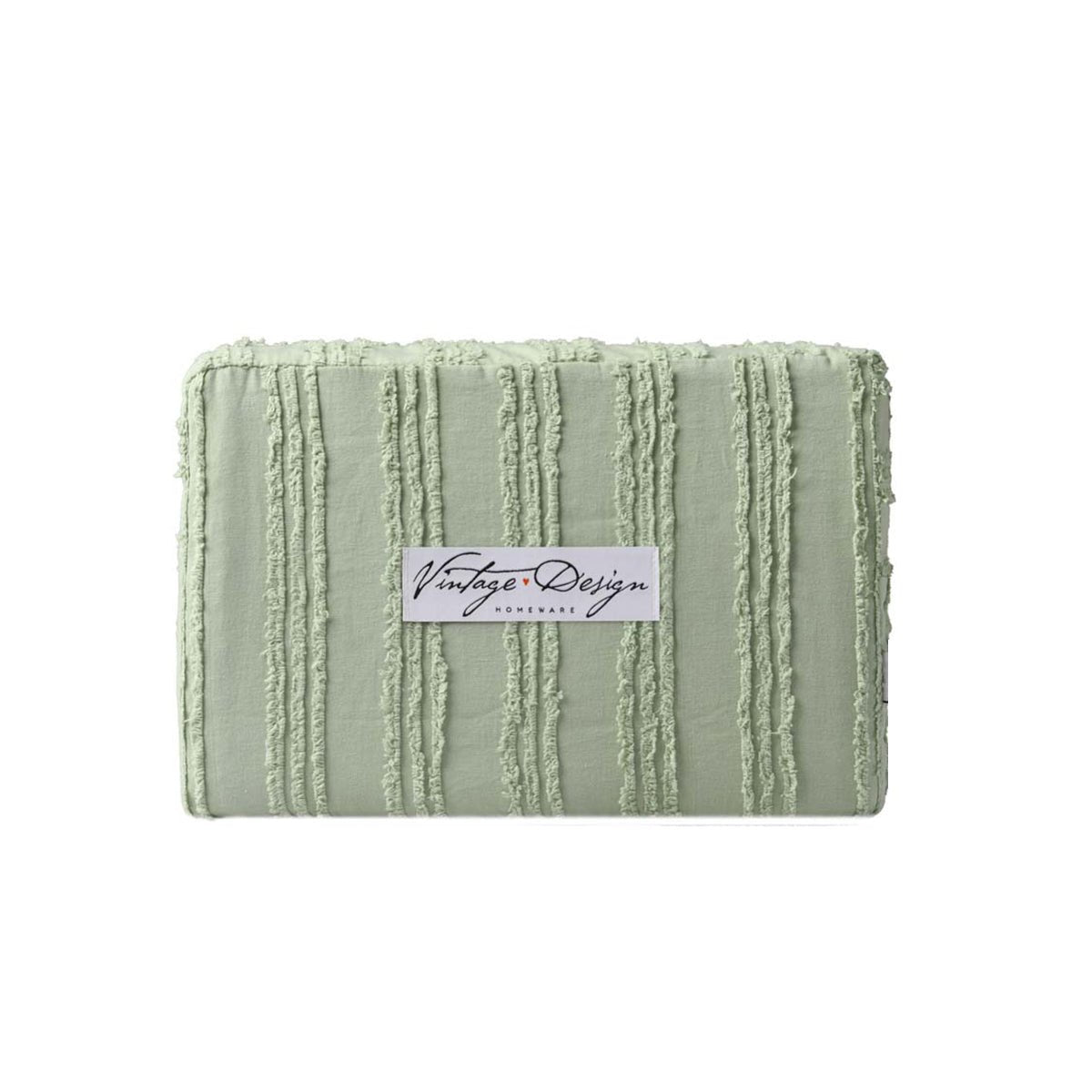 Sage Stripes Kids Cotton Quilt Cover Set for cozy and fun bedroom decor.