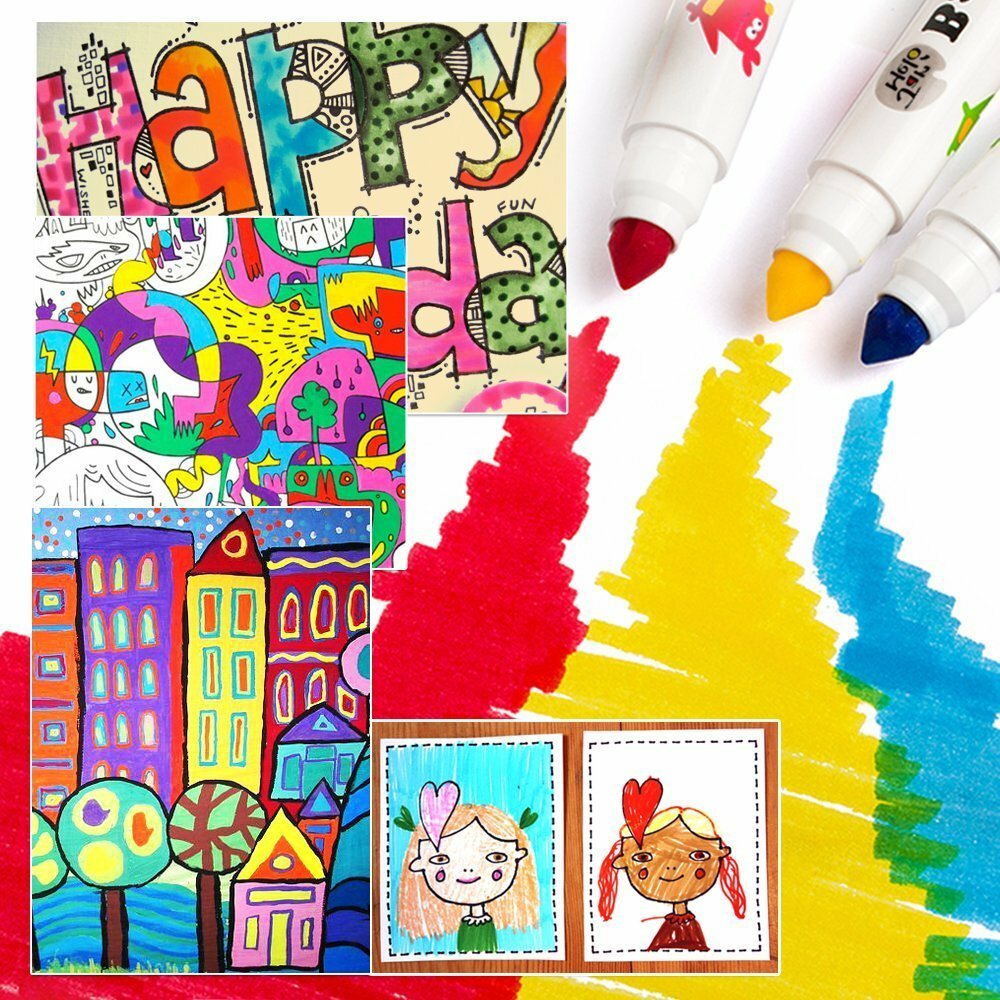 Washable Markers Baby Roo 12 Colours - Kids Mega Mart