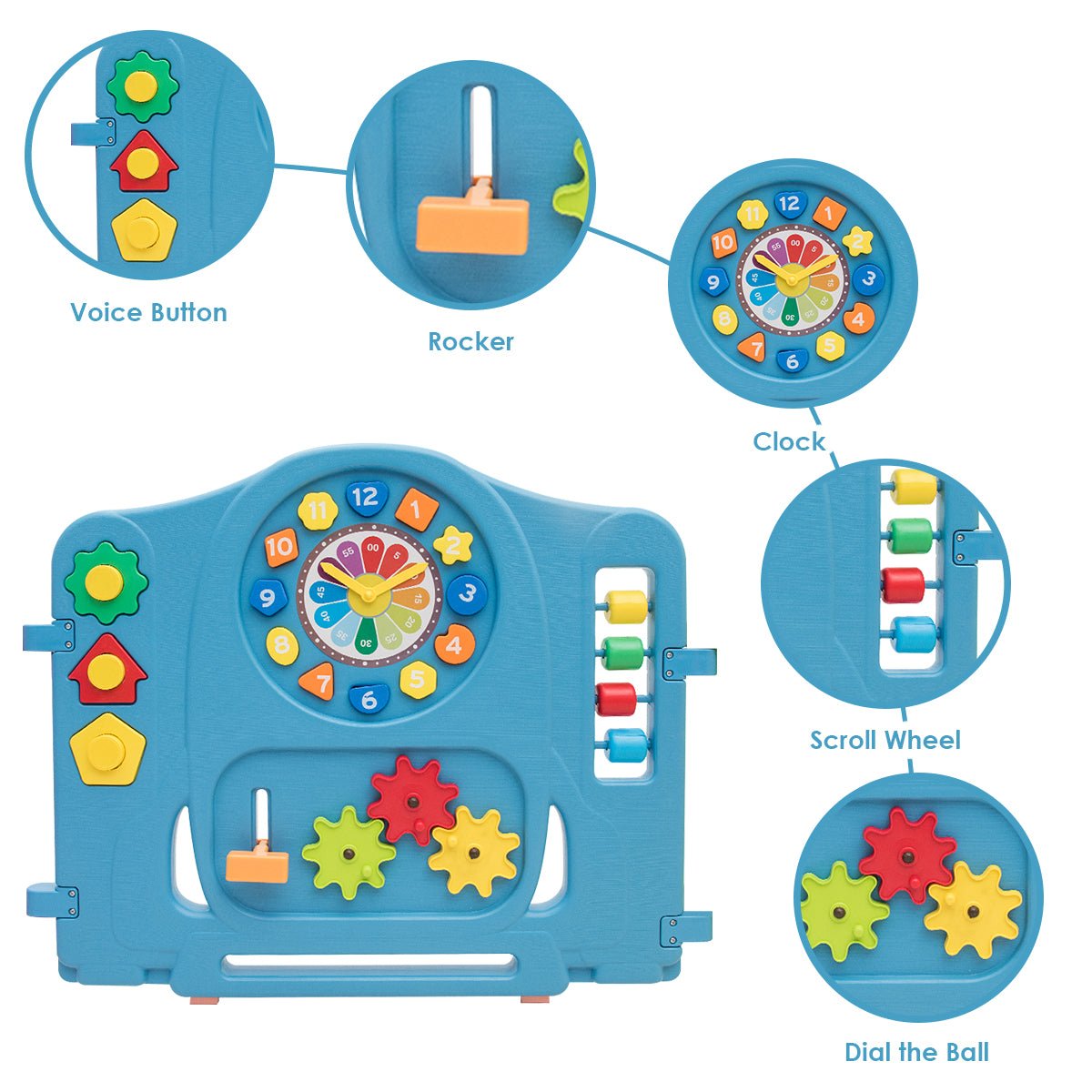 Interactive Play Area for Children with Safety Lock and Multifunctional Toys