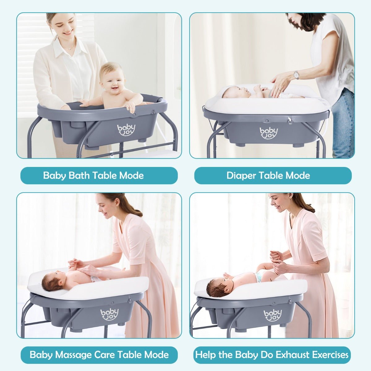 Safe and Practical: 2 in 1 Baby Changing Table with Tub