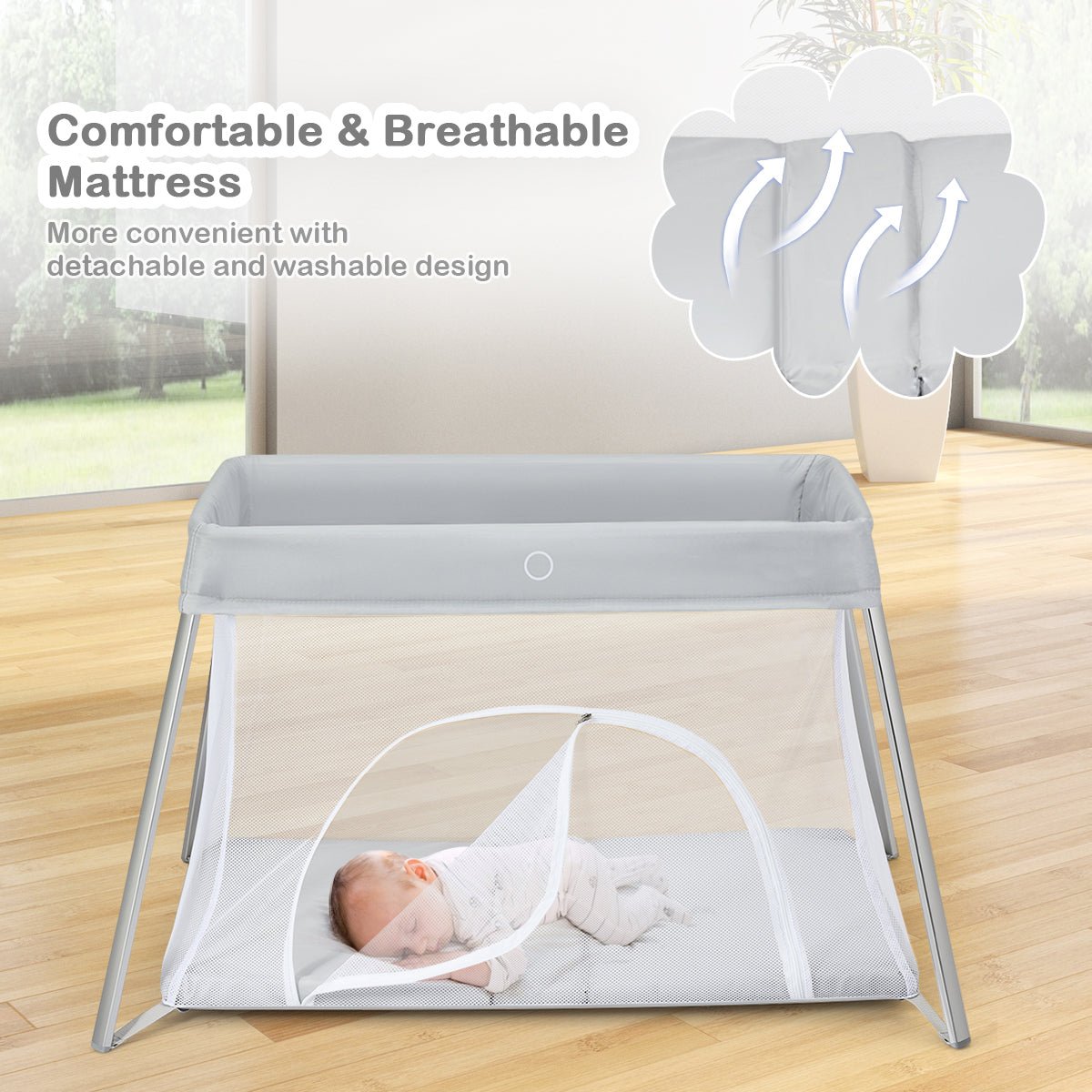 All-in-One Baby Crib: Fold, Pack, & Go