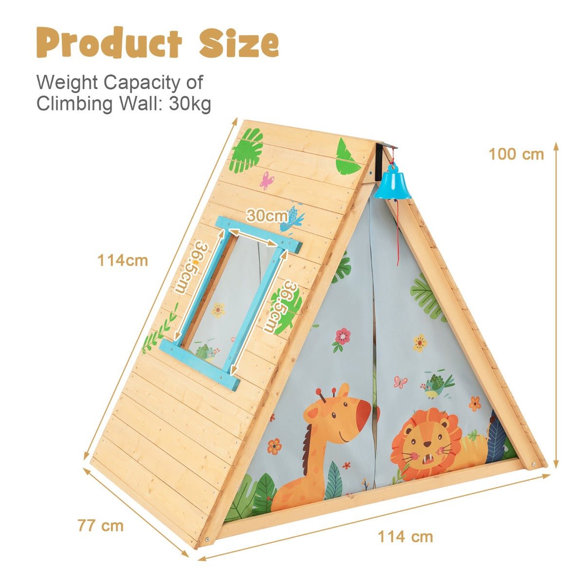 Kids Play Tent with Wooden Climbing Triangle: Inspire Active Exploration