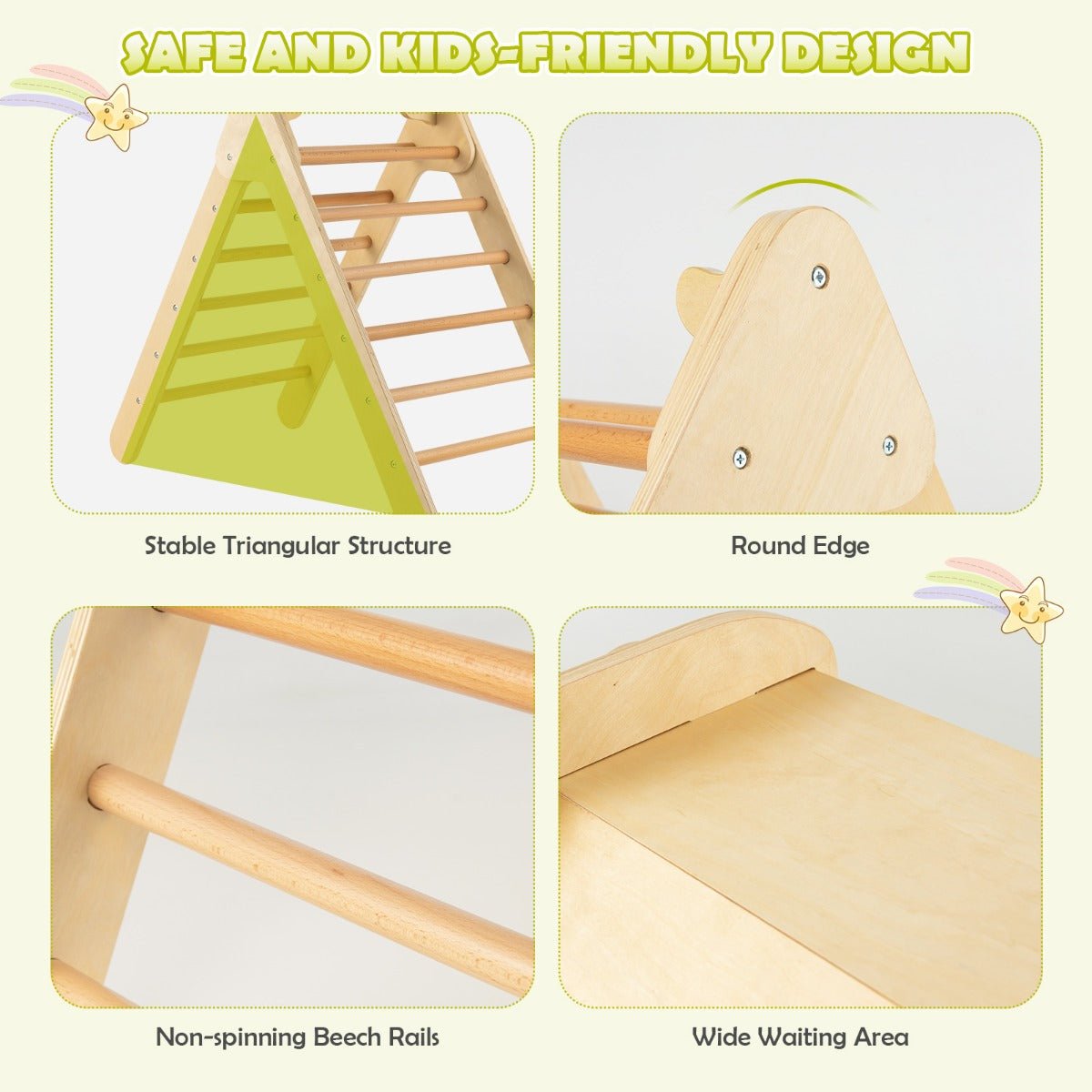 Wooden Climbing Triangle - Your Gateway to Adventure Wooden Climbing Triangle - Your Gateway to Adventure