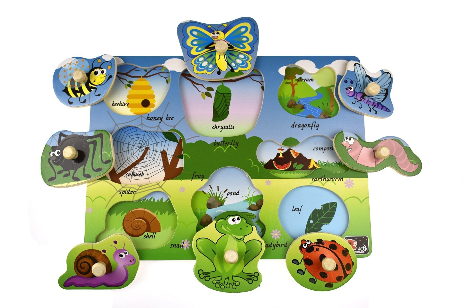 Buy the Educational 2-In-1 Minibeasts Insect Peg Puzzle in Australia