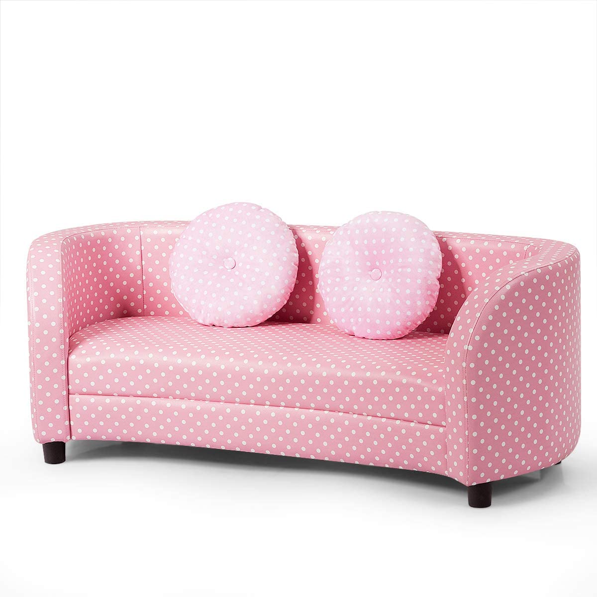 Cozy 2-Seats Kids Sofa Chair - Girls Aged 3-10 with Pillows Cozy 2-Seats Kids Sofa Chair - Girls Aged 3-10 with Pillows