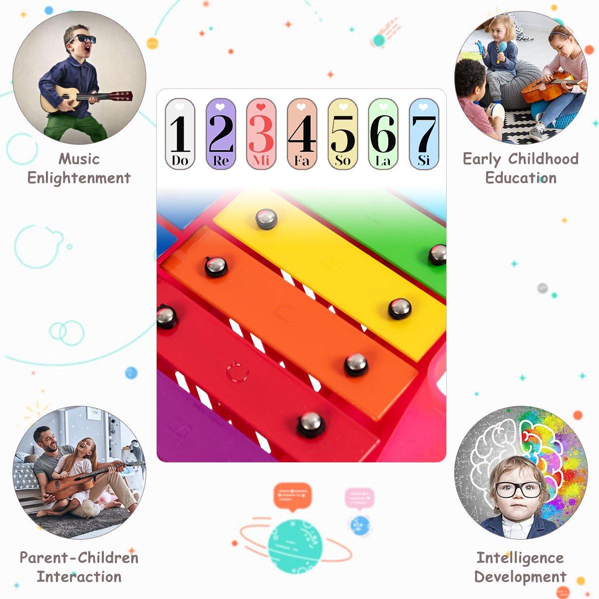 Whimsical Sounds: 25 Note Xylophone with Suitcase for Kids Pink