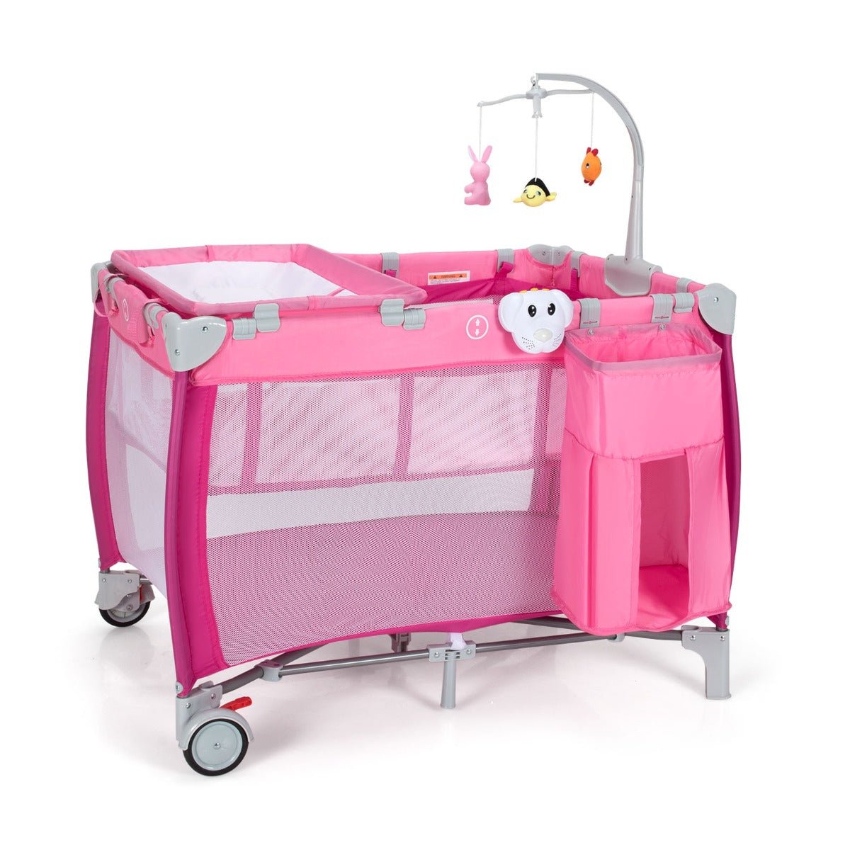 3 in 1 Baby Portacot Changing Table and Playpen Pink
