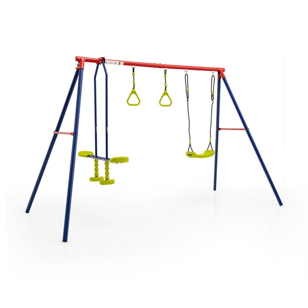 Versatile 3-in-1 Outdoor Swing Set with Ground Stakes: All-Day Playtime