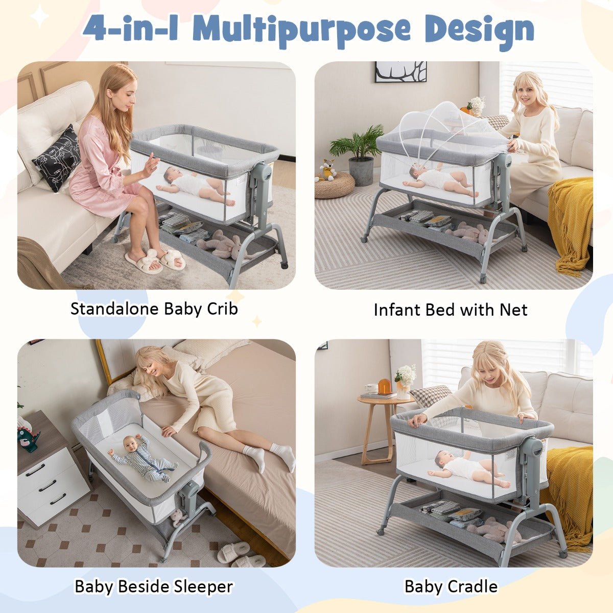 Experience Peaceful Sleep with the Grey 3-in-1 Travel Cot Experience Peaceful Sleep with the Grey 3-in-1 Travel Cot