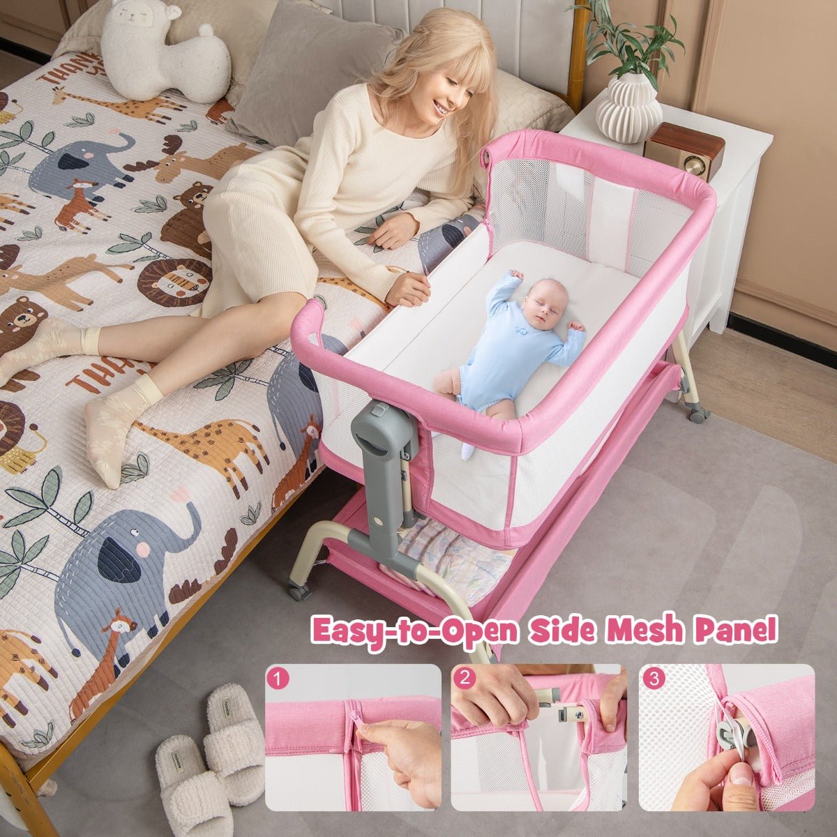 Buy the Ultimate Pink 3-in-1 Travel Cot for Versatile Baby Comfort