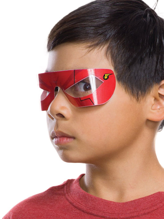 The Flash character mask with bold eyes design for kids dress-up play at home.