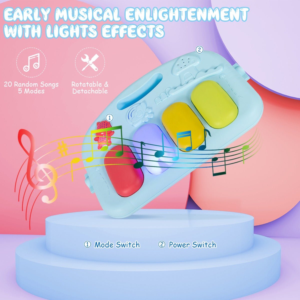 4-in-1 Mat with Piano and Hanging Toys 4-in-1 Mat with Piano and Hanging Toys