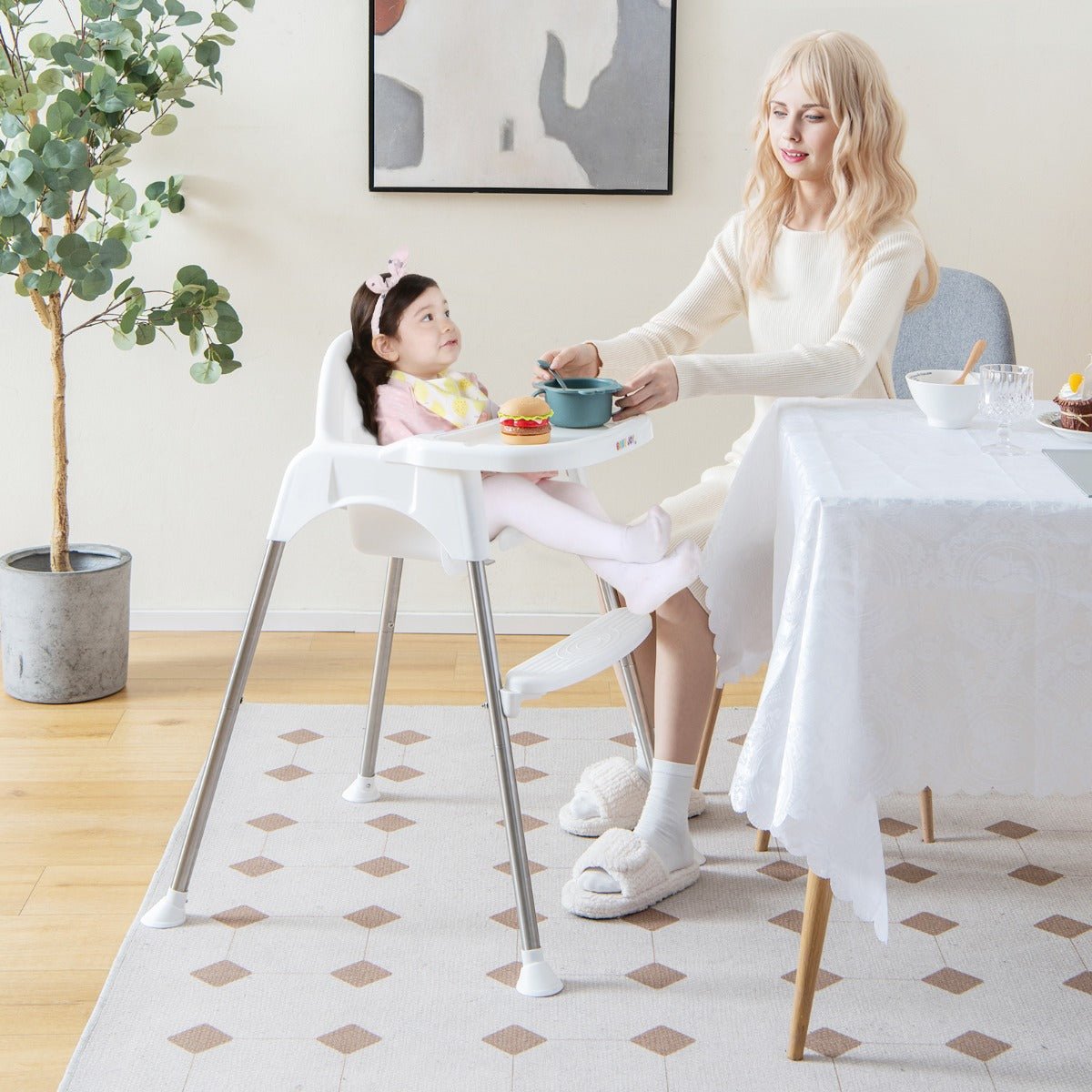Buy the Ultimate White 4-in-1 Baby High Chair for Mealtime Joy
