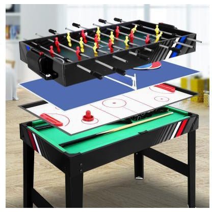 Versatile 4-in-1 game table for kids - perfect for table tennis, pool, and soccer. Versatile 4-in-1 game table for kids - perfect for table tennis, pool, and soccer.