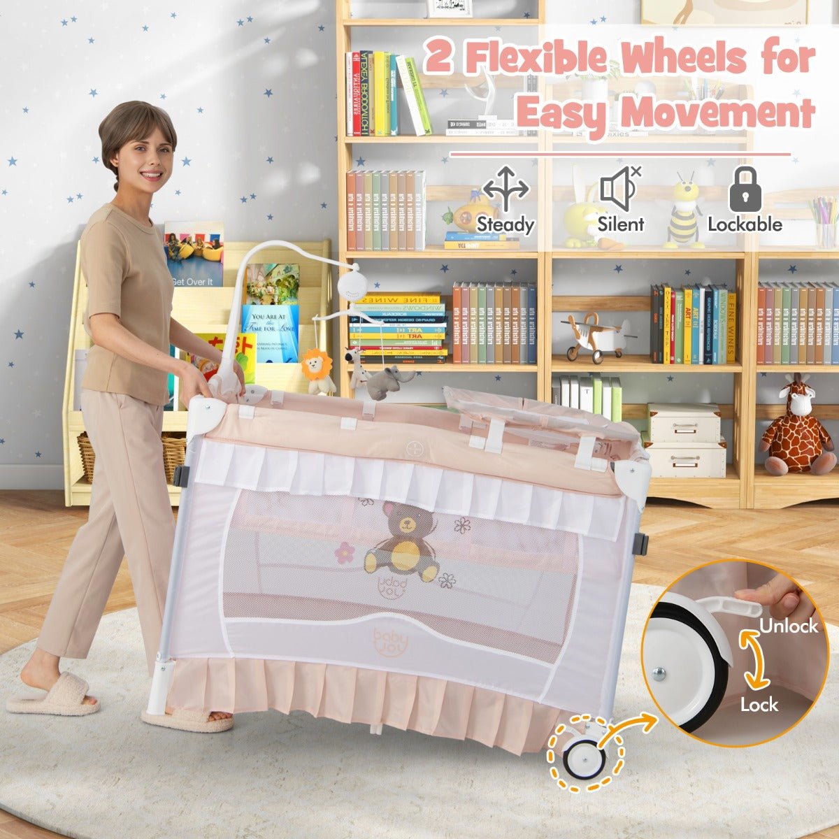 Explore the Pink Pack and Play Collection at Kids Mega Mart