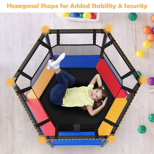 Jump for Joy: 48 Inches Kids Trampoline with Safety Enclosure Net