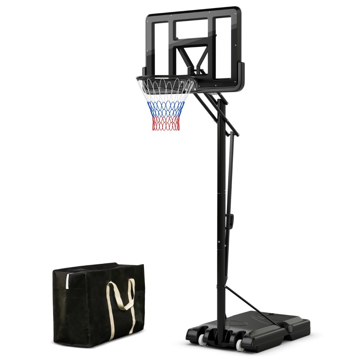 5-Level Height Adjustable Basketball Hoop Stand with Backboard for Exercise