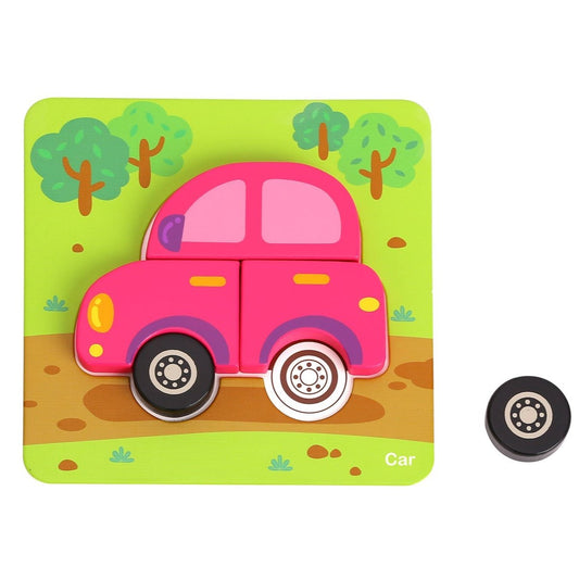 Colorful 6-in-1 mini transportation puzzle for engaging kids in fun and educational playtime.