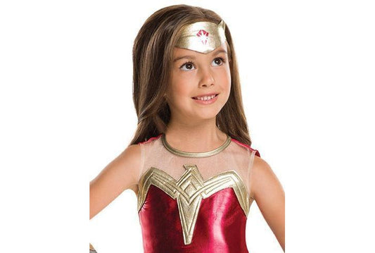 Girls Wonder Woman DC Comics costume for imaginative play at home, featuring authentic design.