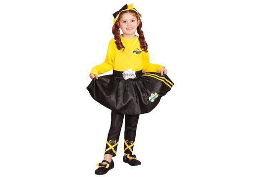 Emma Wiggle satin skirt for kids, perfect for The Wiggles costume at home play.