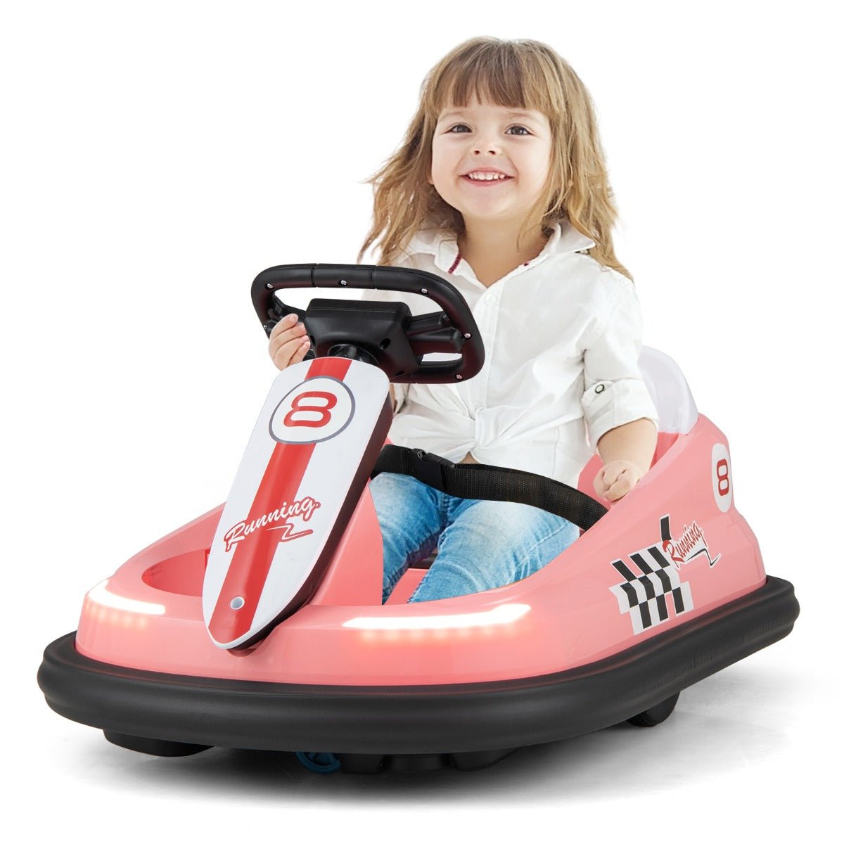 Pink Electric Bumper Car: Endless Fun with 360° Turns Pink Electric Bumper Car: Endless Fun with 360° Turns