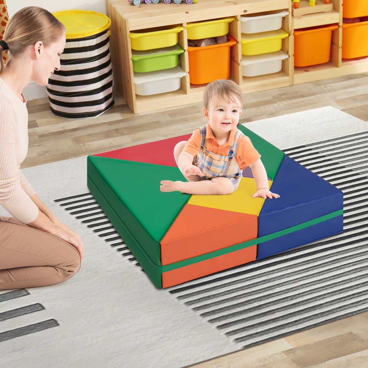 Safe and Stimulating: 7-Piece Blocks for Toddler's Play and Exploration