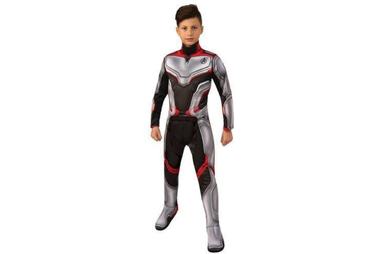 Kids Avengers Team Suit with Muscles, perfect for superhero playtime at home.