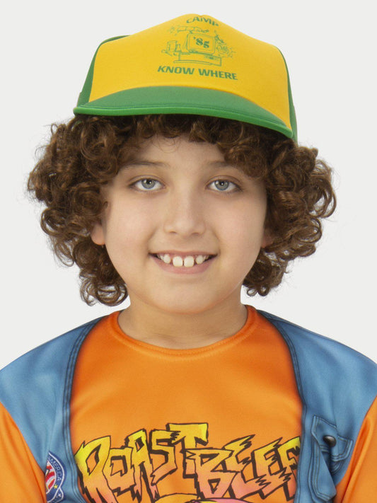 Stranger Things Dustin Roast Beef Kids T-Shirt featuring official design, perfect for home wear.