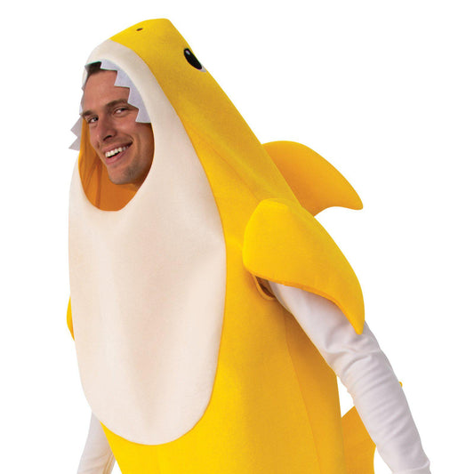 Baby Shark adult costume with sound for fun, official Pink Fong design for kids.