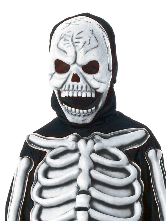 Kids glow in dark skeleton costume for spooky fun play at home.