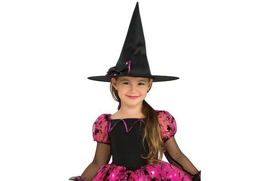 Kids Light Up Magic Witch Costume with Twinkling Skirt - perfect for Halloween fun at home.