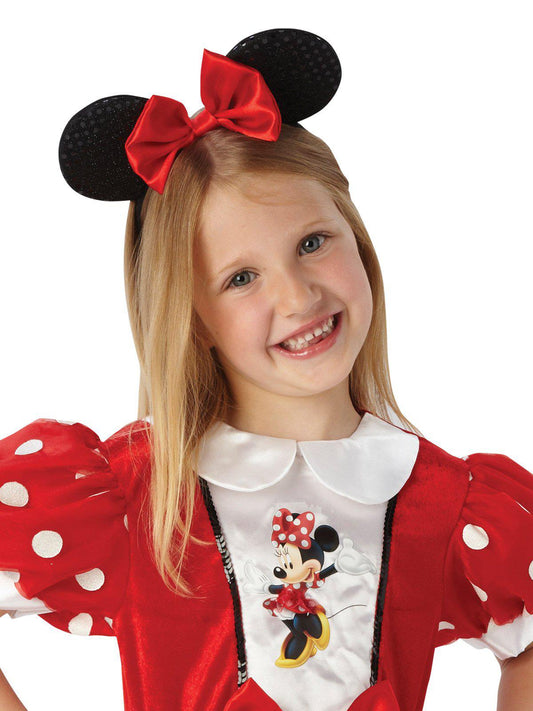 Minnie Mouse Red Glitz Costume Dress with Disney magic for kids dress-up and playtime.